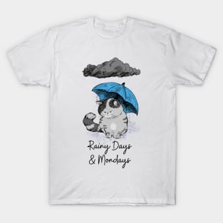 Sad Cat Rainy Day Blues T-Shirt